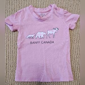 3-6mo Pink BANFF T-Shirt with Animals Print